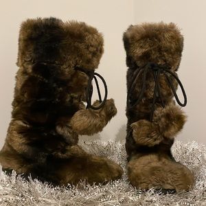 Aldo faux fur boots size 6.5.